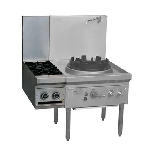 LKK OB2-CL 2 Open Burner Cooktop Clip on Wok not included
