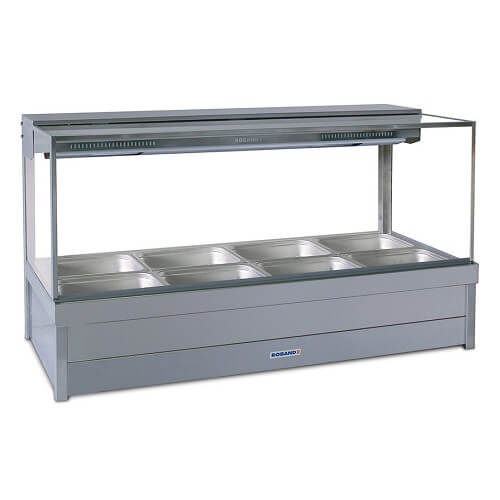 Roband S24RD Square Glass Hot Food Display (1355mm Wide)