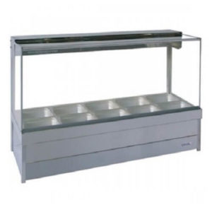 Roband S25RD Square Glass Hot Food Display (1680mm Wide)