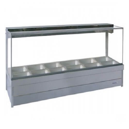 Roband S26RD Square Glass Hot Food Display (2005mm Wide)