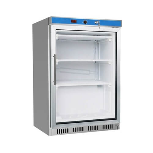 Glass Door Mini Freezer for Ice Cream and Food