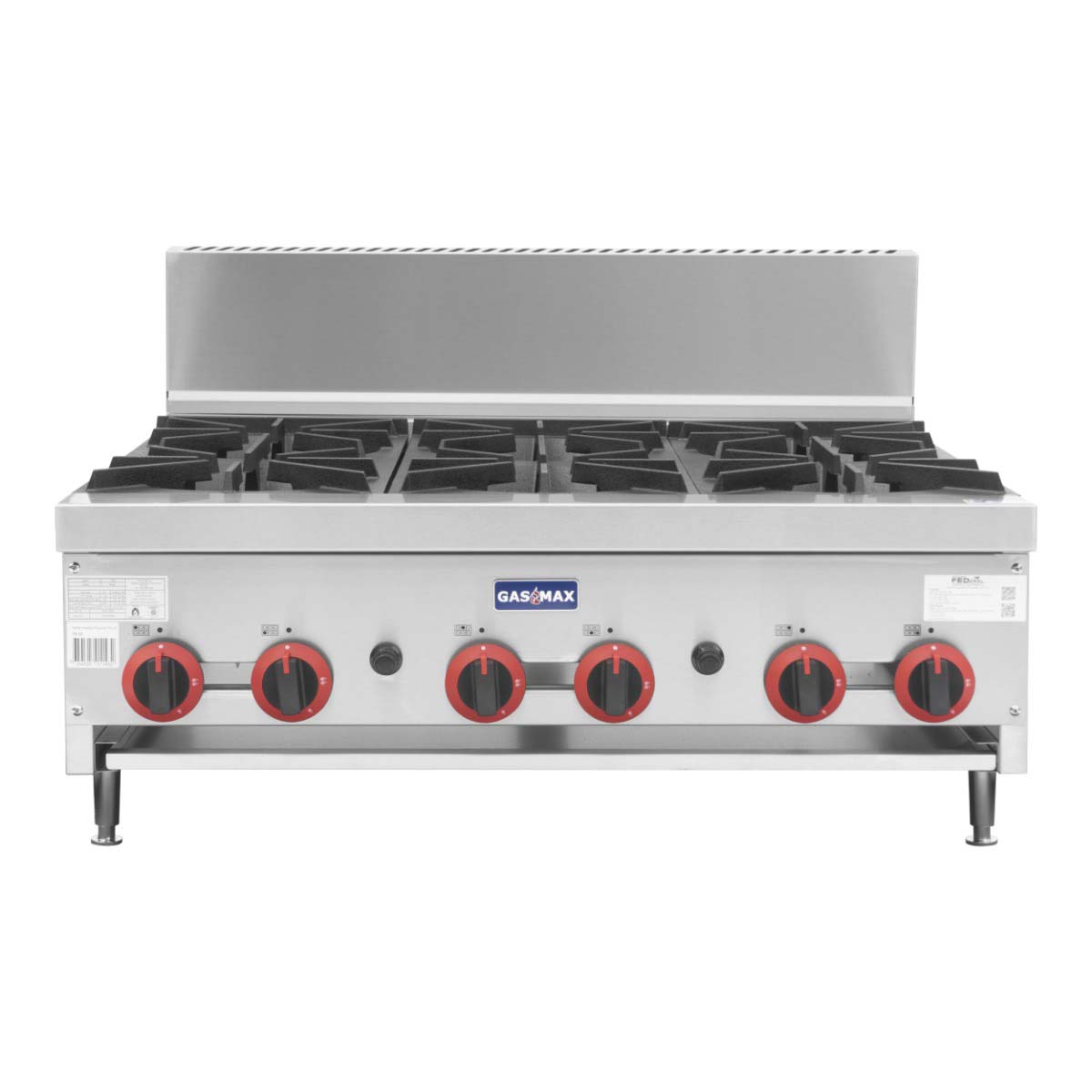 FED RB-6E Gasmax 6 Burner Gas Cooktop