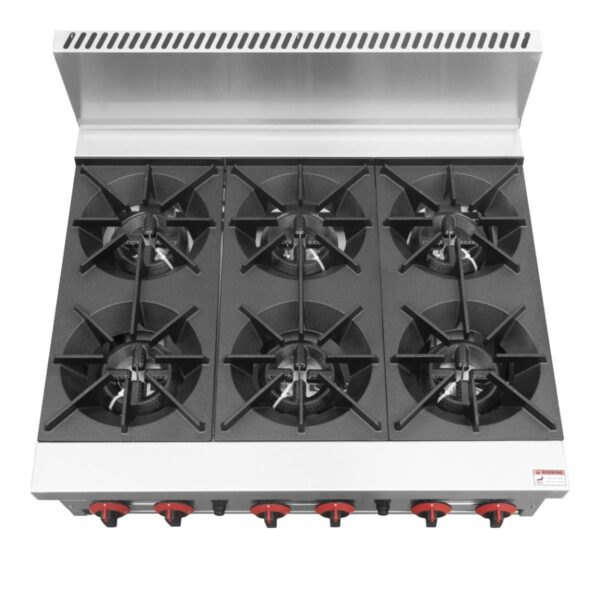 FED RB-6E Gasmax 6 Burner Gas Cooktop