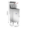 FED RC300E Frymax Single Pan Gas deep Fryer 22 Ltr