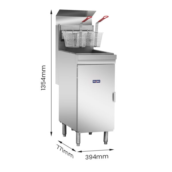 FED RC300E Frymax Single Pan Gas deep Fryer 22 Ltr