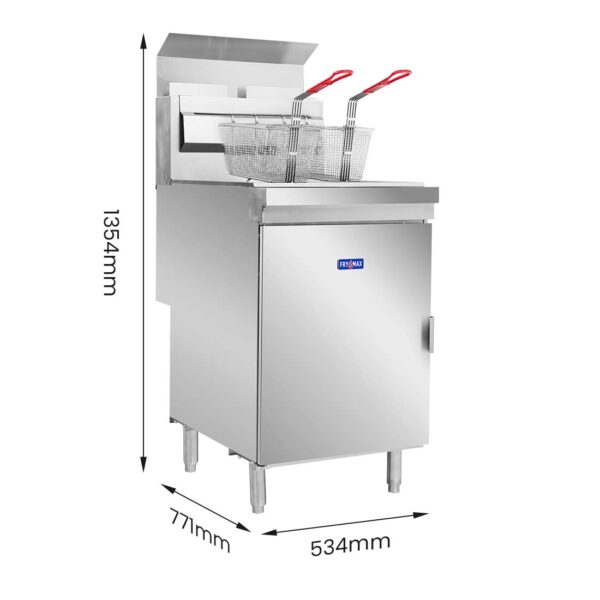 FED RC400TE Frymax Twin Pan Gas Deep Fryer 35 Ltr
