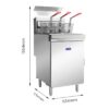FED RC500E Frymax Single Pan Gas Deep Fryer 37 Ltr
