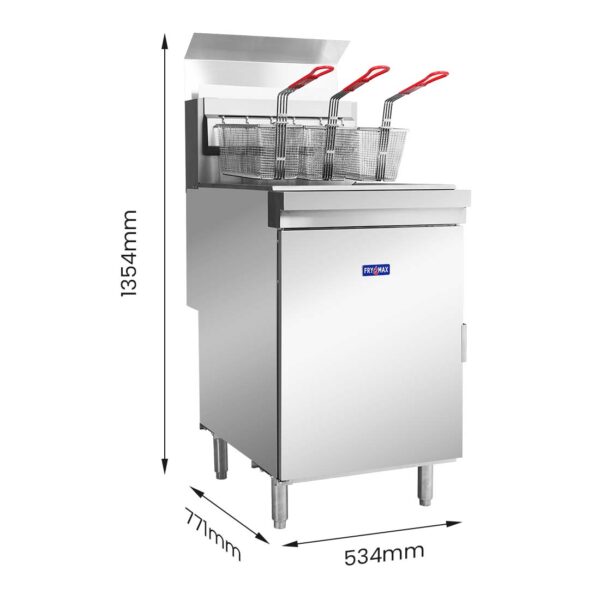 FED RC500E Frymax Single Pan Gas Deep Fryer 37 Ltr