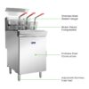 FED RC500E Frymax Single Pan Gas Deep Fryer 37 Ltr