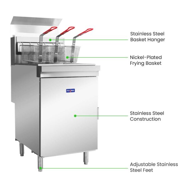 FED RC500E Frymax Single Pan Gas Deep Fryer 37 Ltr