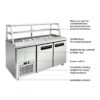 FED SCB15 2 Door Sandwich Bar 1480mm Wide