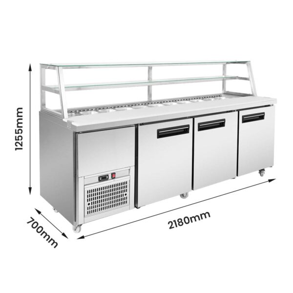 FED SCB21 3 Door Sandwich Bar 2180mm Wide