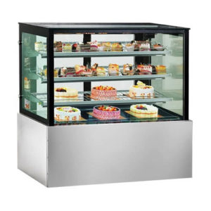 FED SL840V Bonvue Square Glass Cake Display 1200mm Wide