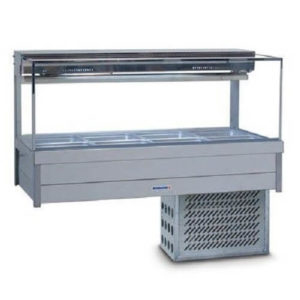 Roband SRX24RD Cold Food Display Square Glass 1355mm Wide