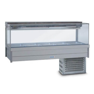 Roband SRX25RD Cold Food Display Square Glass 1355mm Wide