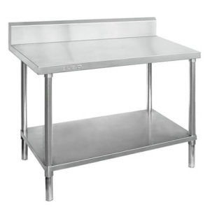 FED WBB6-0600A Stainless Steel Workbench with Splashback 600mm Wide