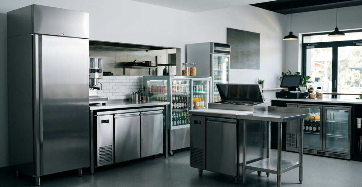 Different types of commercial fridges in an Australian hospitality kitchen