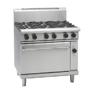 Waldorf RN8610GEC 6 Burner Gas Range With Electric Convection Oven 900mm Wide