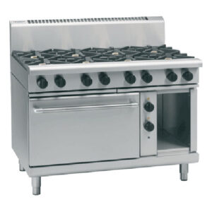 Waldorf RN8810GE 8 Burner Gas Range With Electric Static Oven 1200mm Wide