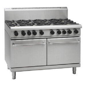 Waldorf RN8820G 8 Burner Gas Range With Double Gas Static Oven 1200mm Wide