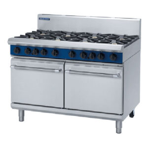 Blue Seal G528D 8 Burner Gas Range With Double Gas Static Oven 1200mm Wide