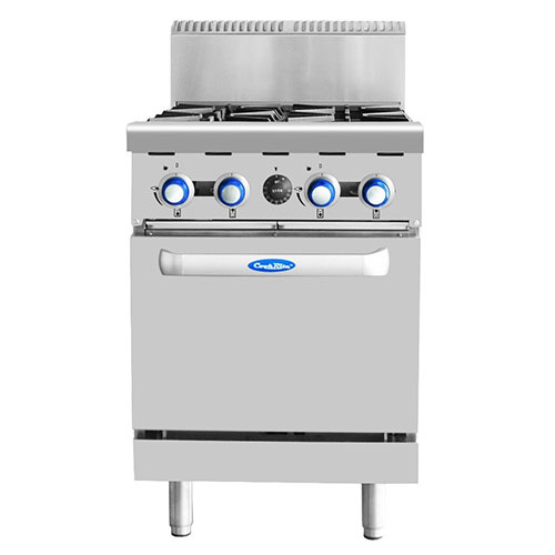 Cookrite AT80G4B-O 4 Burner Gas Range With Static Oven 600mm Wide