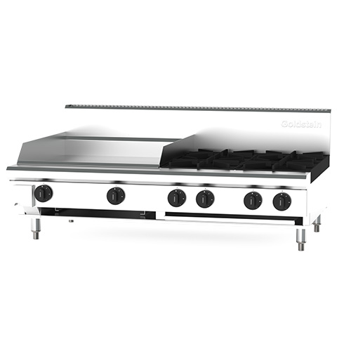 Goldstein PFB24G4 X Cooktop 4 open burners plus 610mm griddle