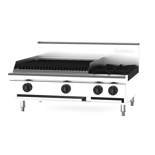 Goldstein PFB24Q2-X Cooktop 2 open burners & 610mm chargrill