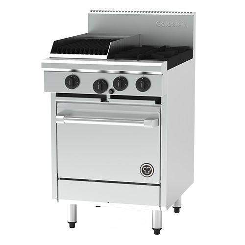 Goldstein PF12Q220-X Gas 2 Burner & 305mm Chargrill with Static Oven 610mm Wide