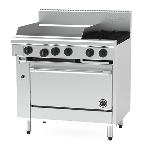 Goldstein PF24G228 X Gas 2 burner and 610mm griddle with static oven