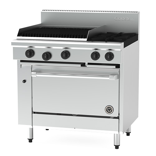 Goldstein PF24Q228-X Gas 2 Burner & 610mm Chargrill with Static Oven 914mm Wide