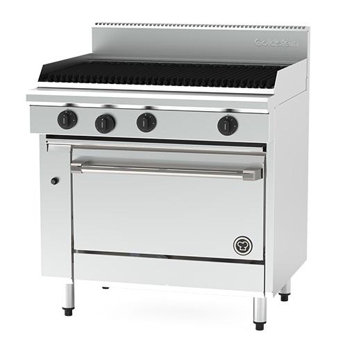 Goldstein PF36Q28 X Gas chargrill 914mm wide with static oven