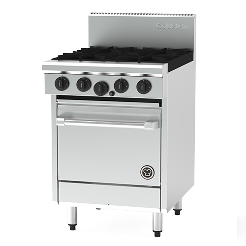 Goldstein PF420 X Gas 4 burner range with static oven