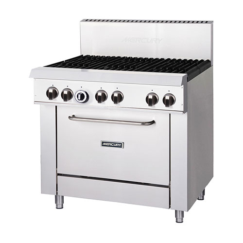 Mercury M36S 4F 6 Burner gas range with static oven