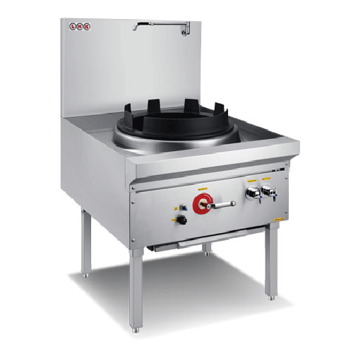 LKK 1B17 1 Burner Waterless Gas Wok - Chimney Burner