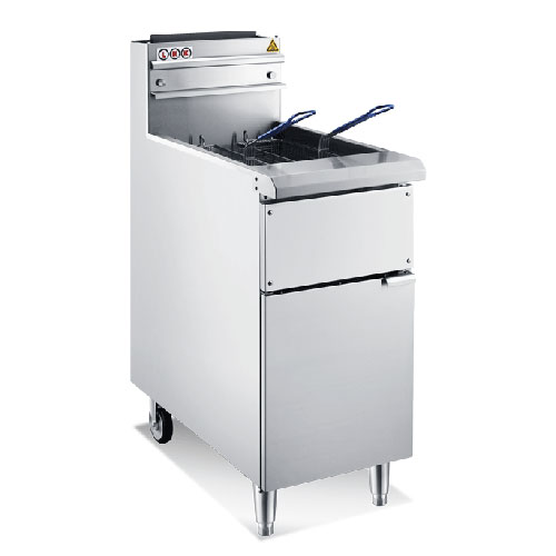 LKK GF4 2 Baskets Single Pan Gas Deep Fryer 25Ltr