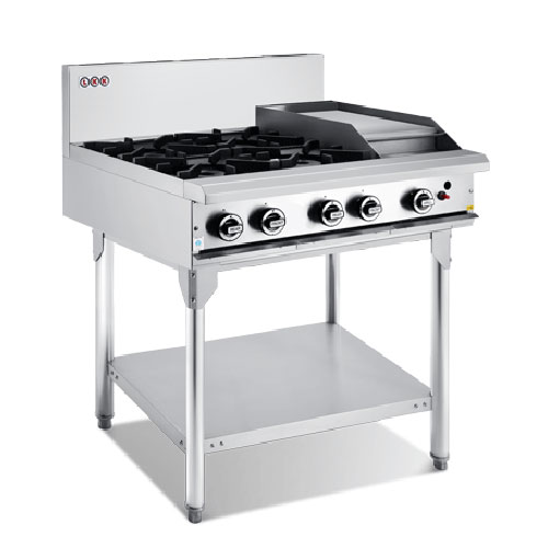 LKK OB6C 4 Gas Burner Cooktop + 300mm Right Grill