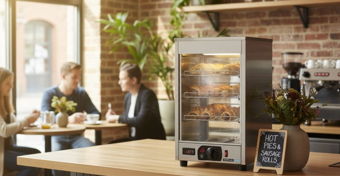 Pie Warmer on Café Counter