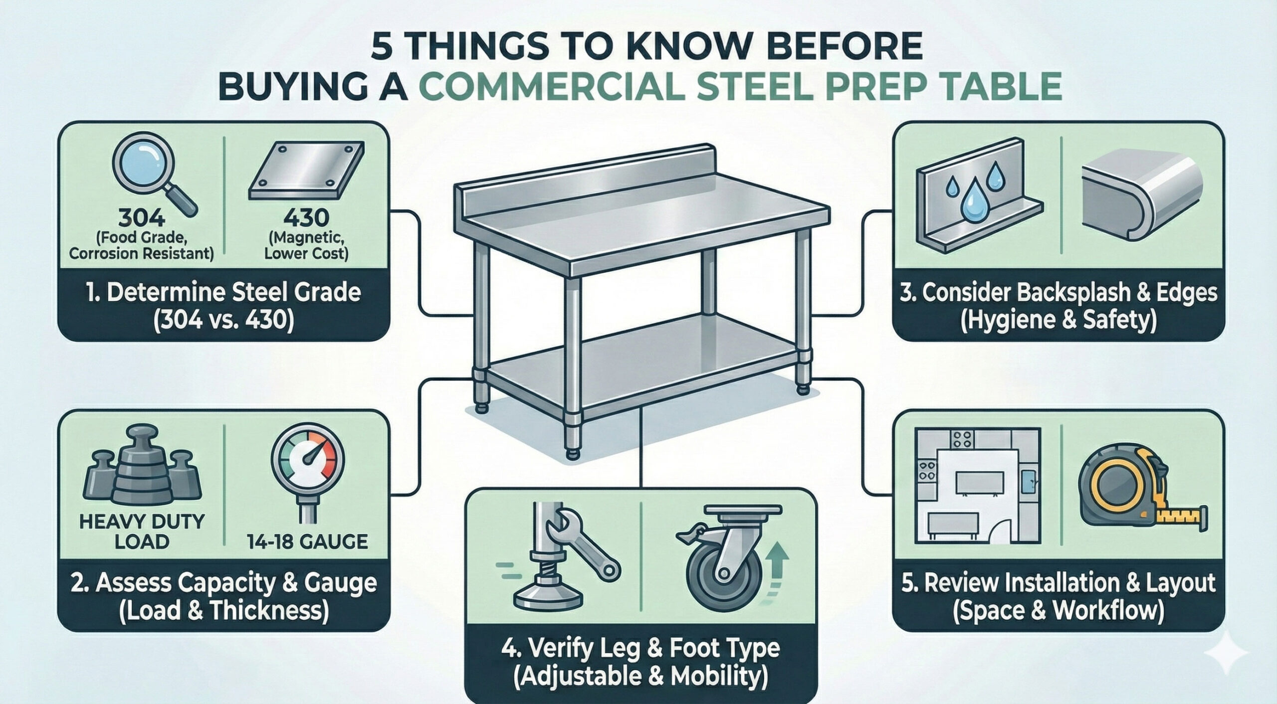How to Choose the Perfect Stainless Steel Table for Your Kitchen
