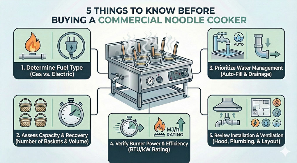Buying a Noodle Cooker: A 2026 Commercial Kitchen Guide