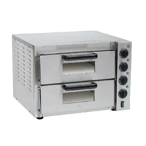 BakerMax Compact Countertop Double Deck Electric Pizza Oven EP 2T