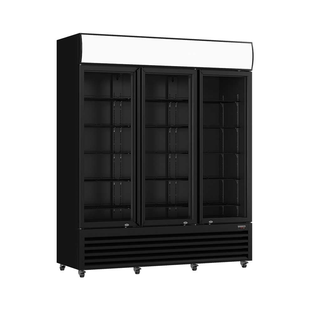 FED LG 1203BP 3 Glass Door Upright Fridge