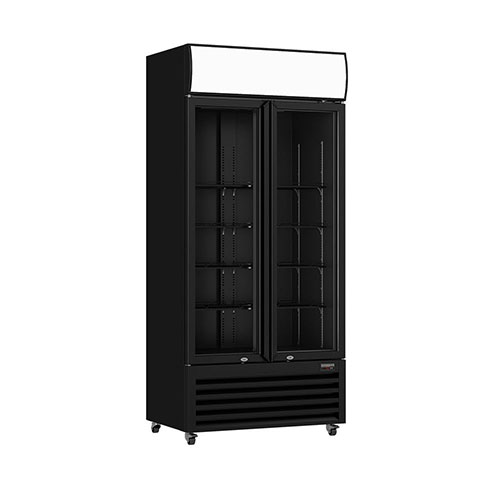 Thermaster Double Glass Door Colourbond Upright Drink Fridge LG 580BP