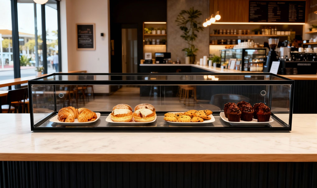 ambient display cabinet cafe counter
