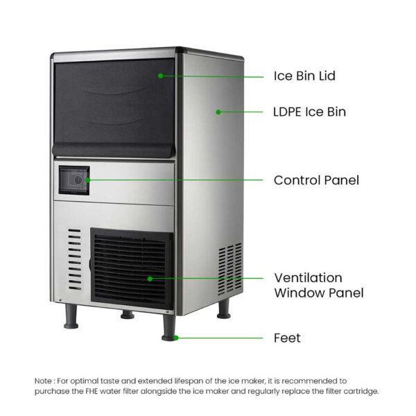FED SN-068F Granular Flake Ice Maker 60kg/Day 20kg Bin
