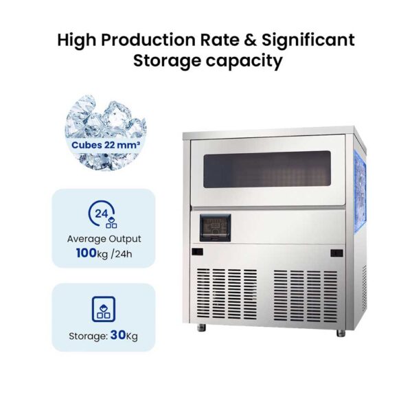 FED SN-101B 100kg/Day Underbench Ice Maker 15kg Bin