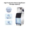 FED SN-145C Crescent Ice Maker & Bin 145kg/Day 125kg Bin