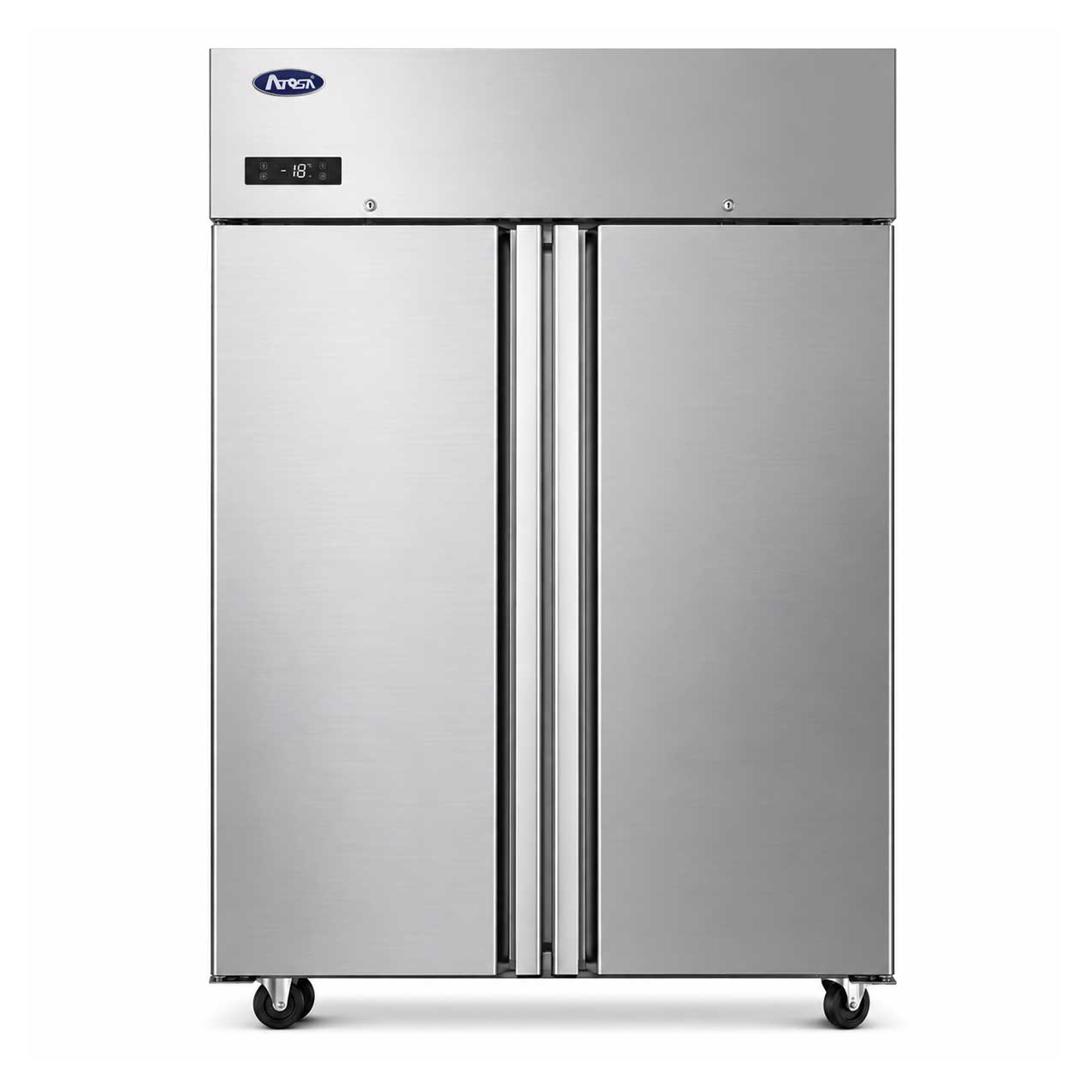 Atosa JBF80FSGR slimline double door upright freezer