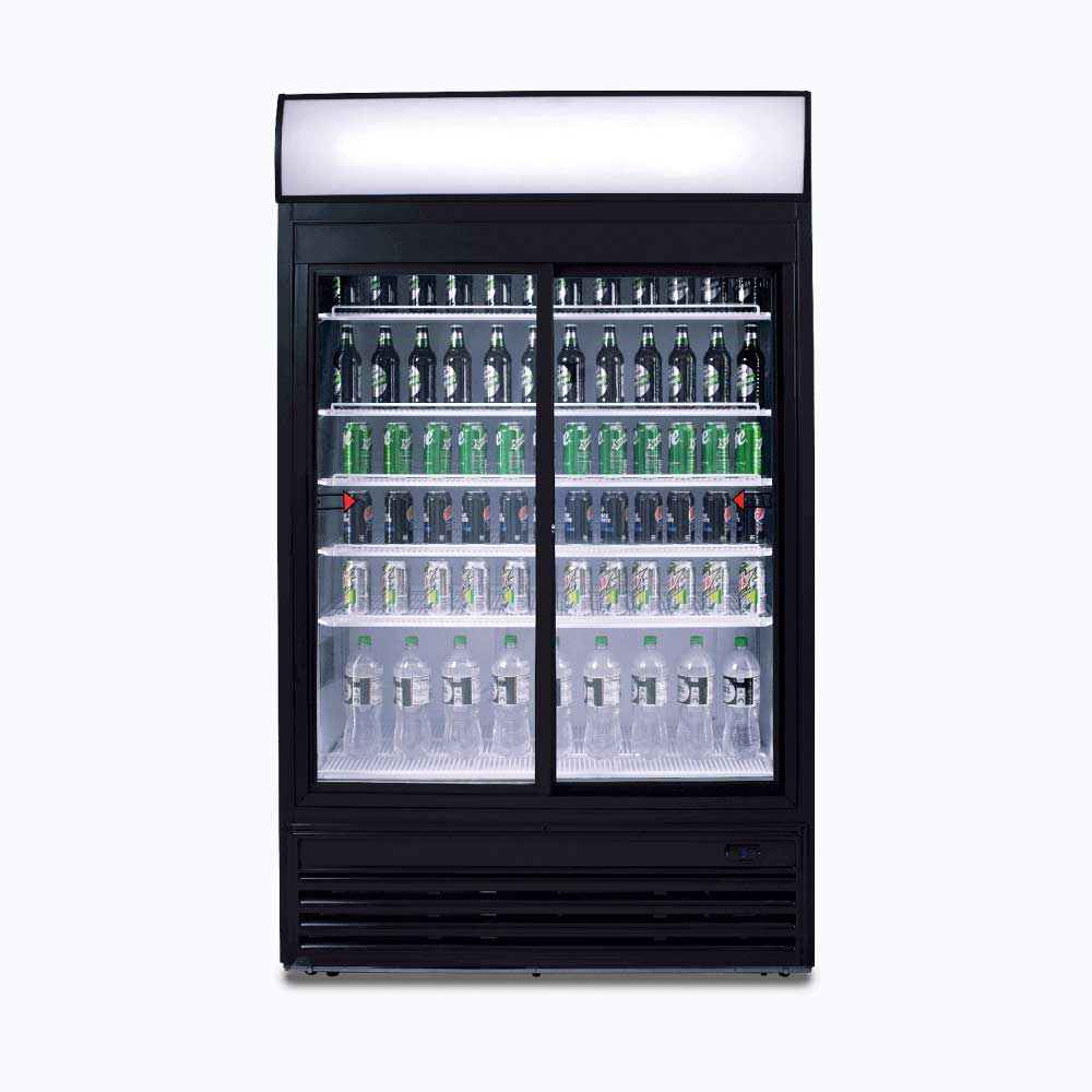 Bromic GM0980LS-NR Upright Display Fridge Sliding Glass Door 945 Ltr