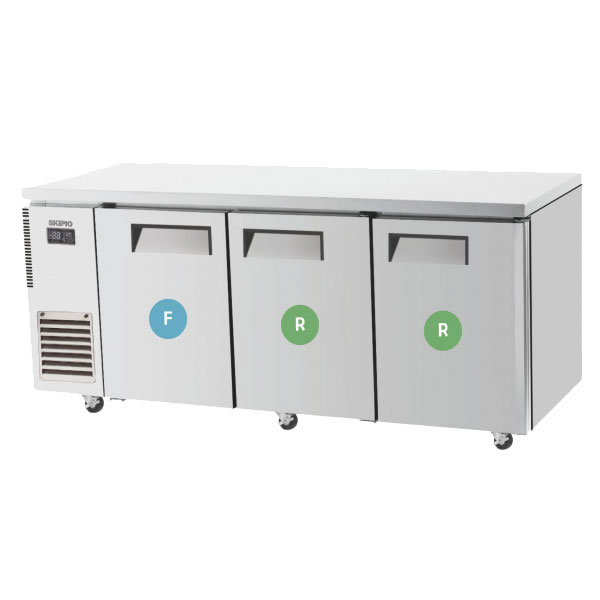 Skipio SURF18-3 Three Door Undercounter Fridge/Freezer